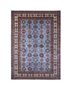 9'x12'6" Gray Afghan Super Kazak Hand Knotted 100% Wool Oriental Rug G89133