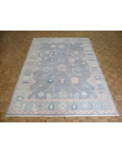 9 x 12 Hand Knotted Gray Oushak Oriental Rug G15462